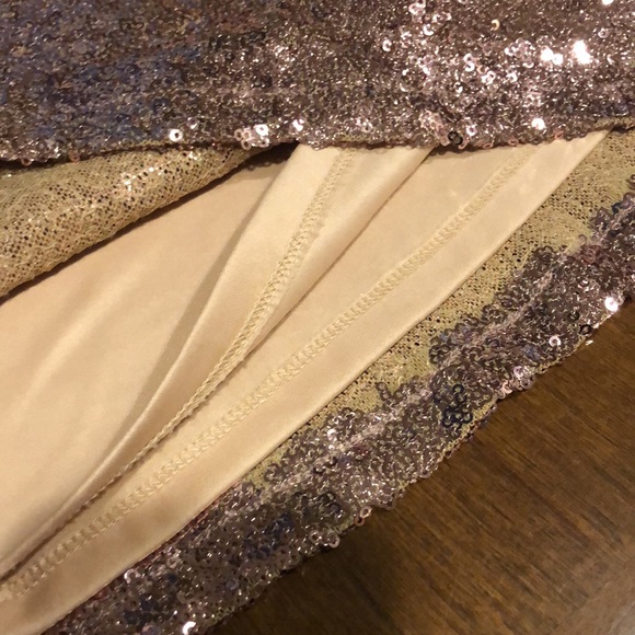 Rose gold sparkly sequined dress junior size 9 made by speechless - Picture 8 of 8